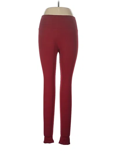 Pre-owned Unbranded Leggings In Burgundy