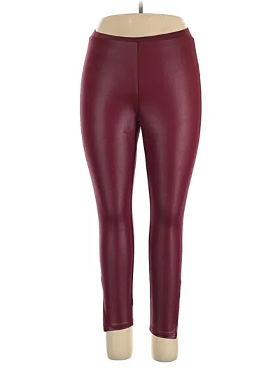 Pre-owned Unbranded Leggings In Burgundy