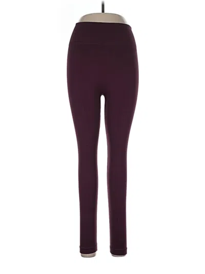 Pre-owned Unbranded Leggings In Burgundy