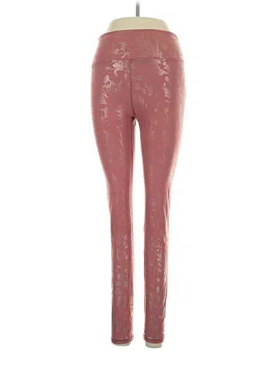 Pre-owned Unbranded Leggings In Burgundy