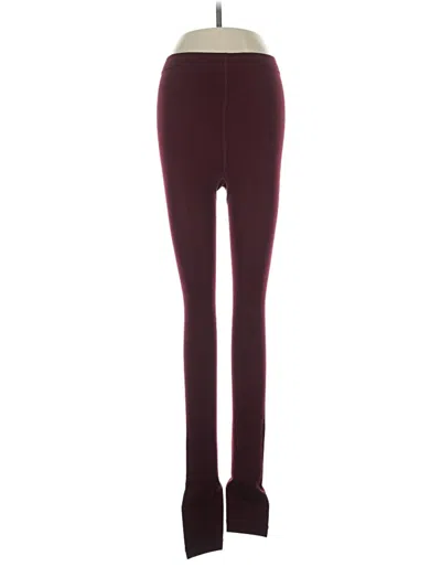 Pre-owned Unbranded Leggings In Burgundy