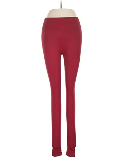 Pre-owned Unbranded Leggings In Burgundy