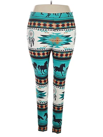 Pre-owned Unbranded Leggings In Teal