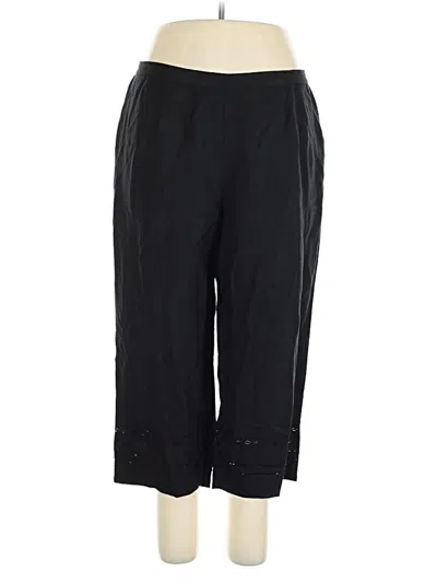 Pre-owned Unbranded Linen Pants In Black