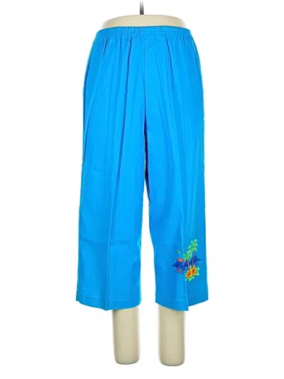 Pre-owned Unbranded Linen Pants In Blue