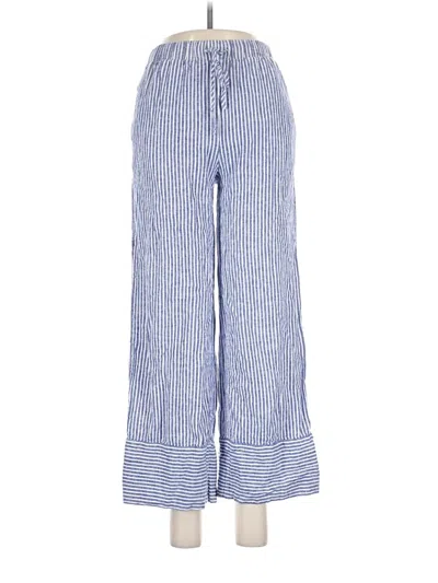 Pre-owned Unbranded Linen Pants In Blue