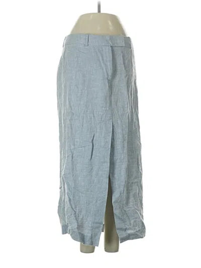 Pre-owned Unbranded Linen Pants In Blue