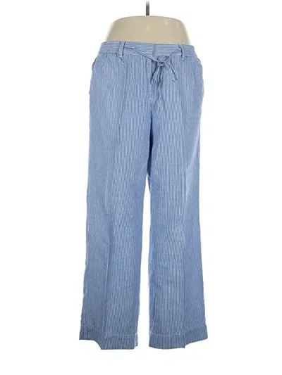 Pre-owned Unbranded Linen Pants In Blue