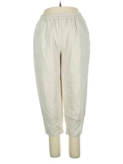 Pre-owned Unbranded Linen Pants In White