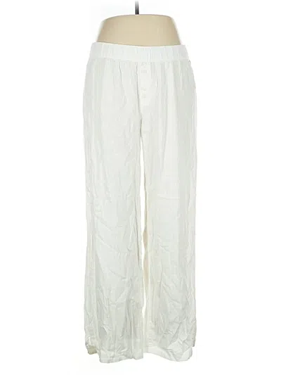 Pre-owned Unbranded Linen Pants In White