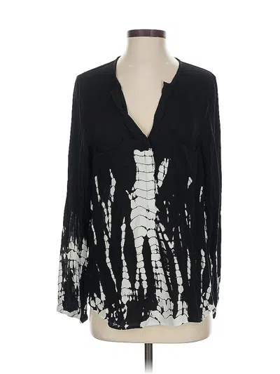 Pre-owned Unbranded Long Sleeve Blouse In Black