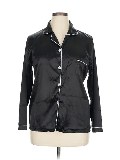 Pre-owned Unbranded Long Sleeve Blouse In Black