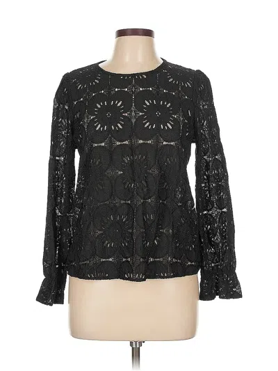 Pre-owned Unbranded Long Sleeve Blouse In Black
