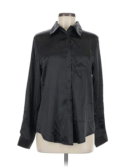 Pre-owned Unbranded Long Sleeve Blouse In Black