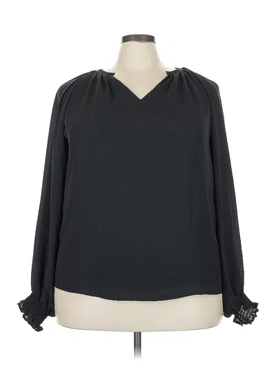 Pre-owned Unbranded Long Sleeve Blouse In Black
