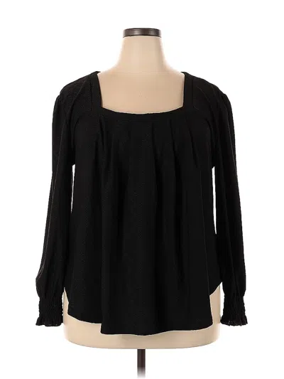 Pre-owned Unbranded Long Sleeve Blouse In Black