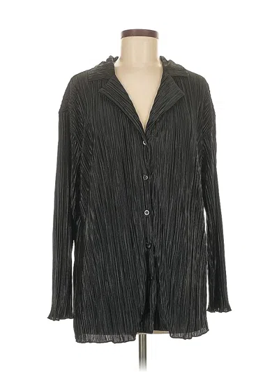 Pre-owned Unbranded Long Sleeve Blouse In Black