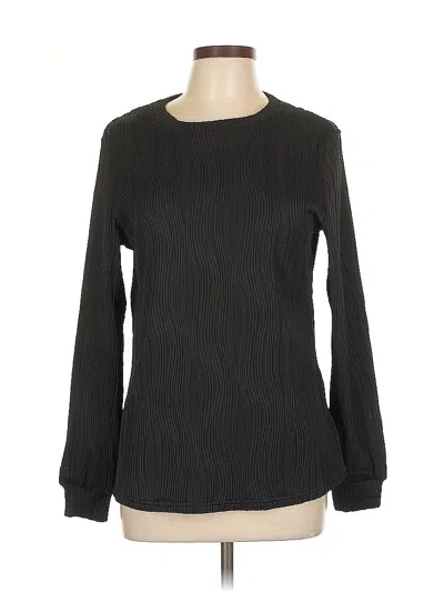 Pre-owned Unbranded Long Sleeve Blouse In Black