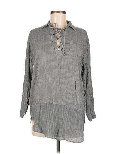 Pre-owned Unbranded Long Sleeve Blouse In Black