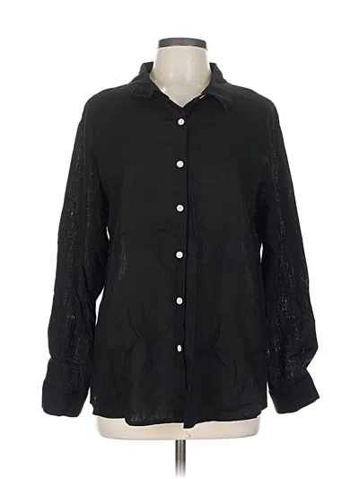 Pre-owned Unbranded Long Sleeve Blouse In Black