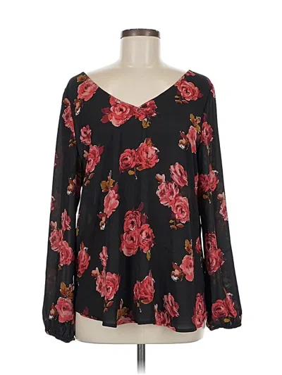 Pre-owned Unbranded Long Sleeve Blouse In Black