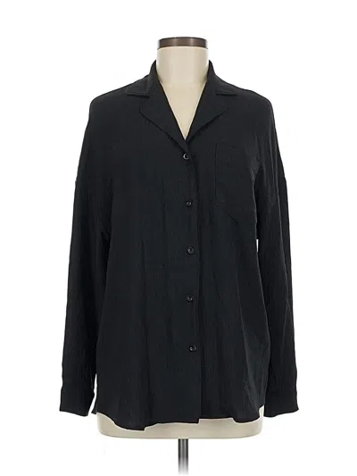 Pre-owned Unbranded Long Sleeve Blouse In Black