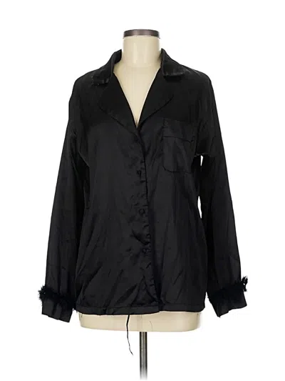 Pre-owned Unbranded Long Sleeve Blouse In Black