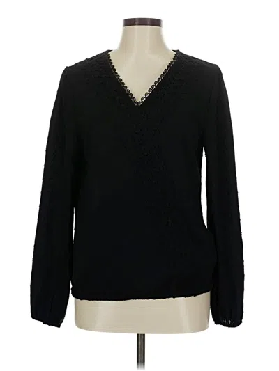 Pre-owned Unbranded Long Sleeve Blouse In Black