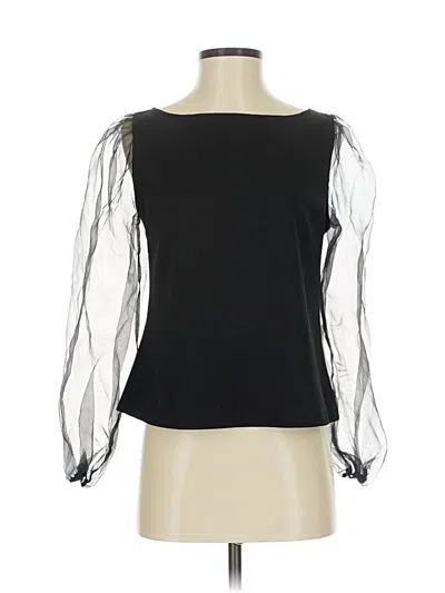 Pre-owned Unbranded Long Sleeve Blouse In Black