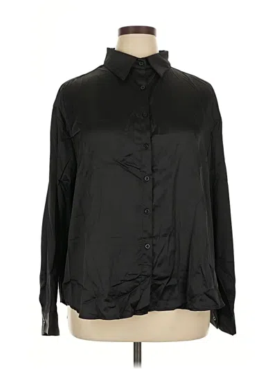 Pre-owned Unbranded Long Sleeve Blouse In Black