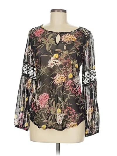 Pre-owned Unbranded Long Sleeve Blouse In Black