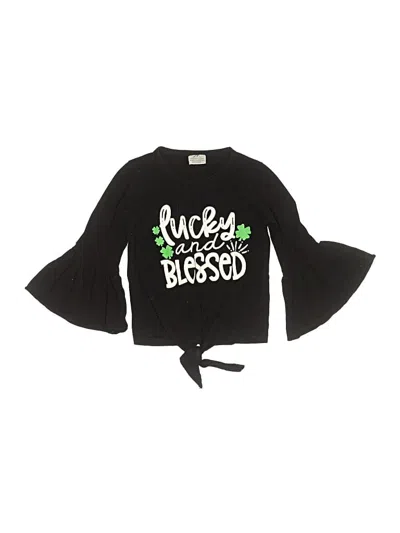 Pre-owned Unbranded Kids' Long Sleeve Blouse In Black