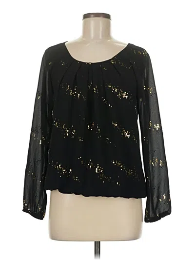Pre-owned Unbranded Long Sleeve Blouse In Black