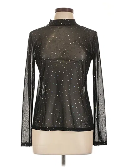 Pre-owned Unbranded Long Sleeve Blouse In Black