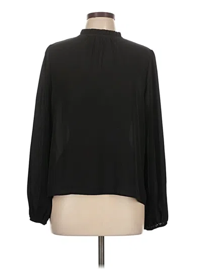 Pre-owned Unbranded Long Sleeve Blouse In Black