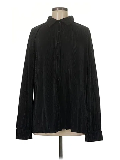 Pre-owned Unbranded Long Sleeve Blouse In Black