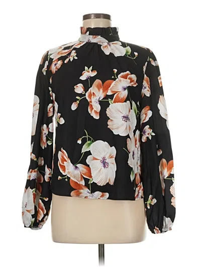 Pre-owned Unbranded Long Sleeve Blouse In Black