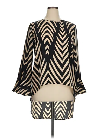 Pre-owned Unbranded Long Sleeve Blouse In Black