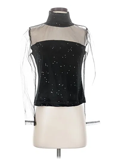 Pre-owned Unbranded Long Sleeve Blouse In Black