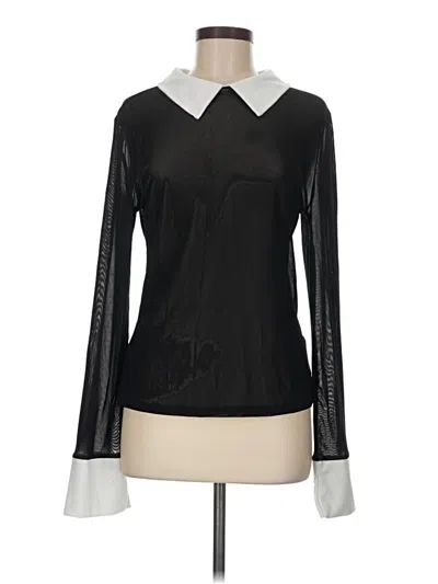 Pre-owned Unbranded Long Sleeve Blouse In Black