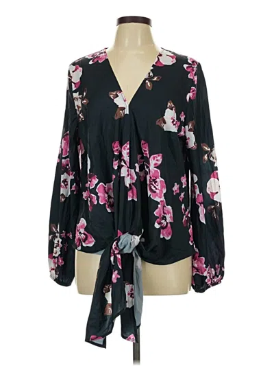 Pre-owned Unbranded Long Sleeve Blouse In Black