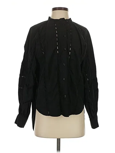 Pre-owned Unbranded Long Sleeve Blouse In Black