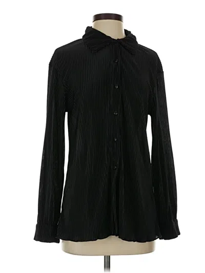 Pre-owned Unbranded Long Sleeve Blouse In Black