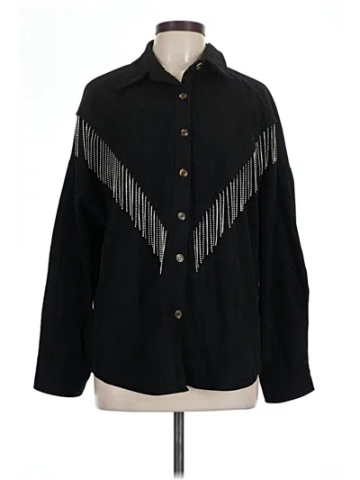 Pre-owned Unbranded Long Sleeve Blouse In Black