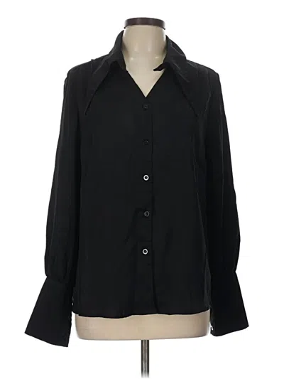Pre-owned Unbranded Long Sleeve Blouse In Black