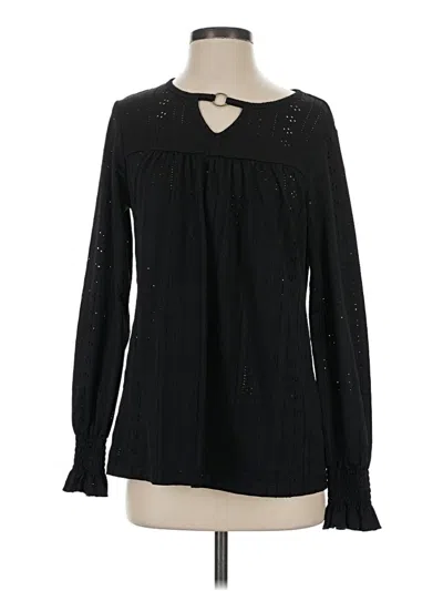 Pre-owned Unbranded Long Sleeve Blouse In Black