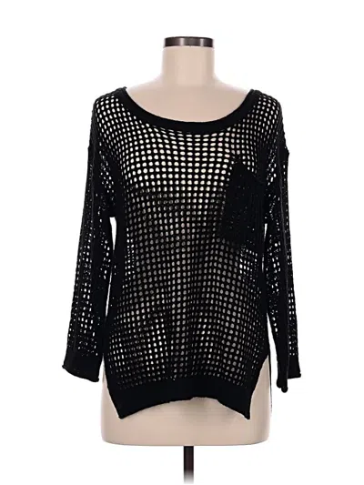 Pre-owned Unbranded Long Sleeve Blouse In Black
