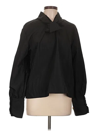 Pre-owned Unbranded Long Sleeve Blouse In Black