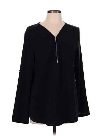Pre-owned Unbranded Long Sleeve Blouse In Black