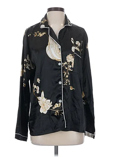 Pre-owned Unbranded Long Sleeve Blouse In Black